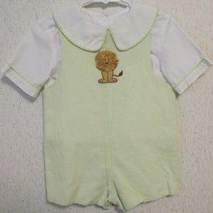 Light green CHABRE Shortall with Lion/White Shirt